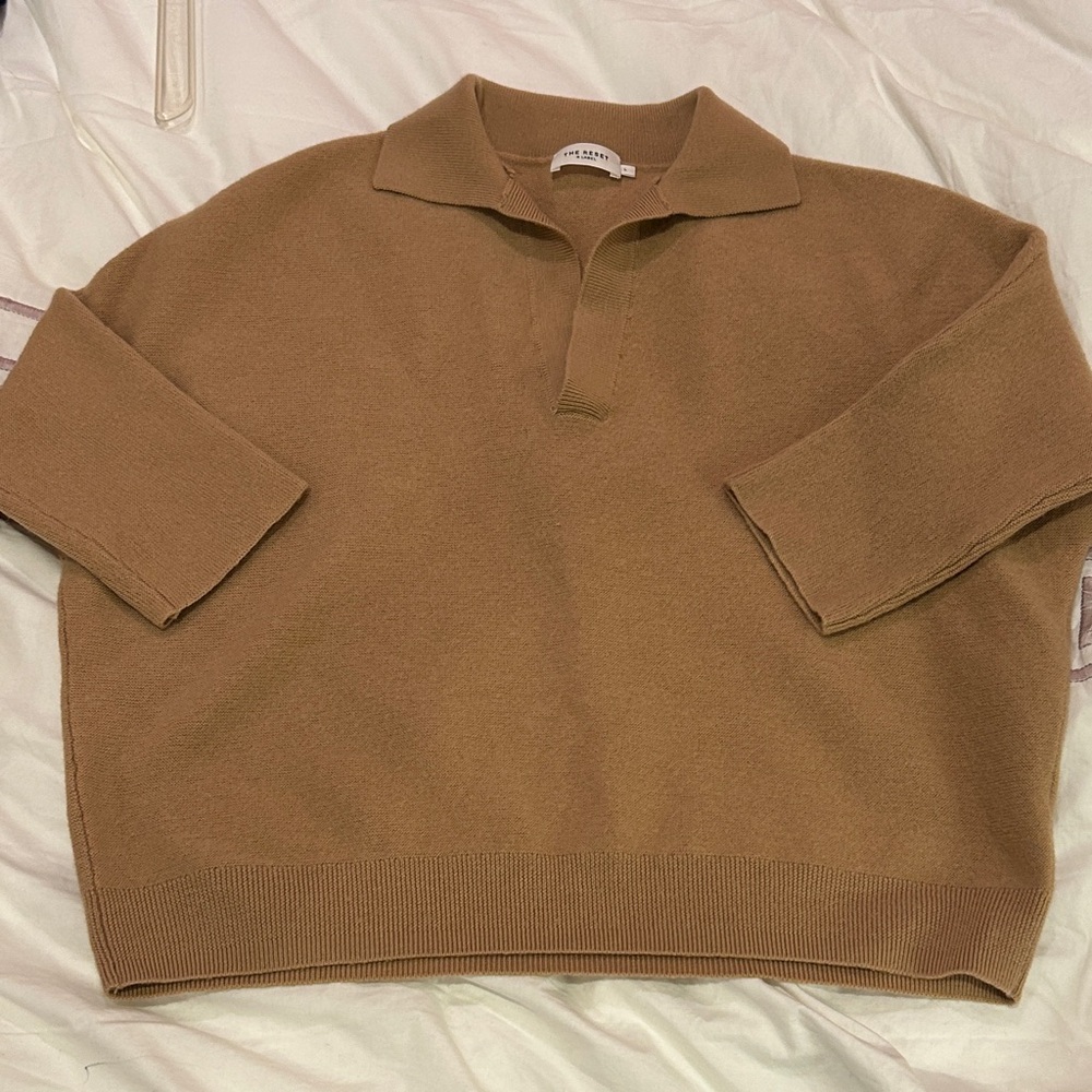 The Reset R Label Tan Sweater